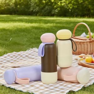 Eco Silicone Insulated Bottle | 450ml / 750ml / 1000ml | Pastel Macaron Color