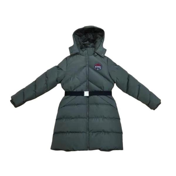 Quality Black Green Extra Long Padded Coat With Hood Womens Waterproof for sale