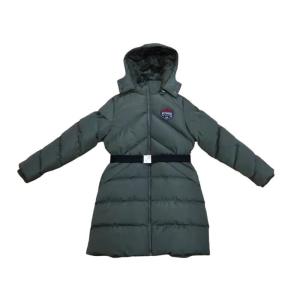 Buy cheap Black Green Extra Long Padded Coat With Hood Womens Waterproof from wholesalers