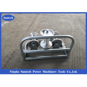 Triple Corner Ground 140mm Cable Pulling Rollers With Aluminum Alloy Wheels