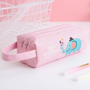 Canvas Geometric Pencil Bag Case for School Supplies Custom Print Cute Pencil