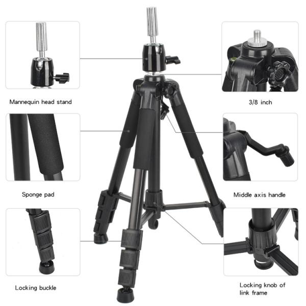 Quality Barber Shop Training Mannequin Head Tripod With Carry Bag Adjustable for sale