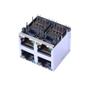 Buy cheap ARJM22A1-811-AB-CW2 2X2 Stacked Rj45 Connectors With 5G 8P8C Shielded from wholesalers