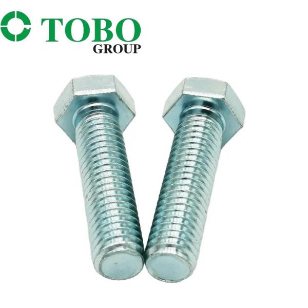 Quality TOBO Hot Sales DIN961 Galvanized Hexagonal Bolts With Steel Surface for sale