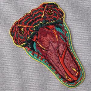 Buy cheap OEM Handmade Sew On 100mm Snake Embroidery Patch Merrowed Border from wholesalers