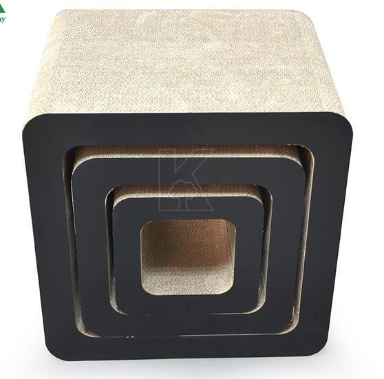 Buy cheap Solid Corner Cat Scratcher , Cardboard Cat Scratcher Cube Enclosing Catnip from wholesalers