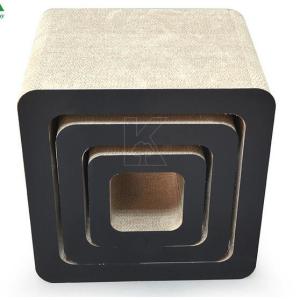 Buy cheap Solid Corner Cat Scratcher , Cardboard Cat Scratcher Cube Enclosing Catnip from wholesalers