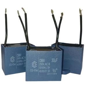 Buy cheap CBB61 250V 30mfd Line Length 60 Ceiling Fan Capacitor With Plastic Triangle With Location Hole from wholesalers