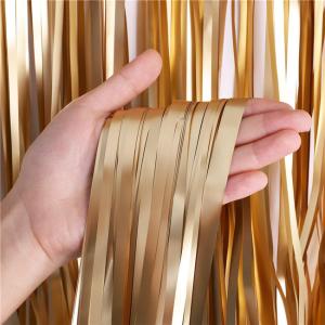 Buy cheap Gold Metallic Tinsel Foil Fringe Door Curtains for Party Photo Backdrop from wholesalers