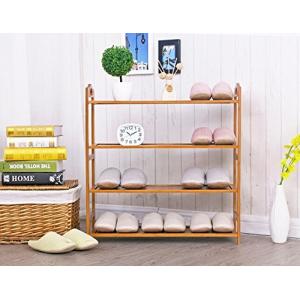 Buy cheap Natural Bamboo Shoe Shelf 4 Tier , Bamboo Shoe Organizer For Small Space from wholesalers