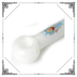 Buy cheap Rick / Morty Clear Glass Smoking Pipes White Borosilicate Glass Material from wholesalers