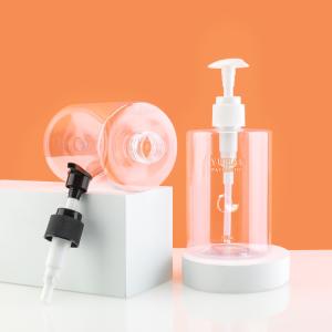350ml Cylinder PET Pump Shampoo Bottle For Cosmetic Packaging