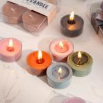 Buy cheap 3hrs Shopping Gift Box Aromatherapy Soy Wax Colors Tea Light Candle Handmade 4pcs from wholesalers