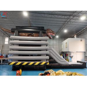 Buy cheap New Design Inflatable Bounce Castle With Slide Commercial Dinosaur Theme from wholesalers