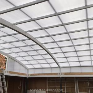 Buy cheap Commercial Roof Foldable clear Polycarbonate for Greenhouse 4 Walls 20mm Hollow Polycarbonate Sheets from wholesalers