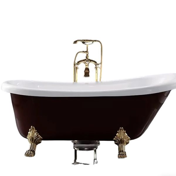 Buy cheap Red Acrylic Slipper Bathtub with 5-year Warranty and Customizable Size for Freestanding Installation from wholesalers