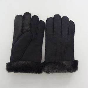 Buy cheap Touch Screen Leather Dressing Sheepskin Real Fur Gloves from wholesalers