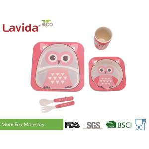 Buy cheap Adorable Cartoon Owl Bamboo Disposable Dinnerware Smooth Surface For Childrens from wholesalers