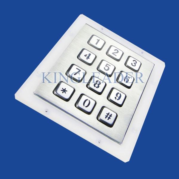 Panel Mount Numeric Backlit Metal Keypad With 12 Illuminated Keys For Access