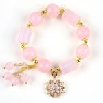 Buy cheap 12MM 14MM Pink Rose Quartz Crystal Bead Bracelet Healing Gemstone Bracelets from wholesalers