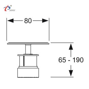 Height Adjustment Central 65mm Shower Tray Support With ADS