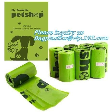 Quality pet supplies products biodegradable plastic compostable pet poop bags, Eco-friendly Compostable Pet Poop Bag for sale