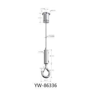 Buy cheap Lighting Fitting Wire Suspension Kit With Adjustable Gripper Hook YW86336 from wholesalers