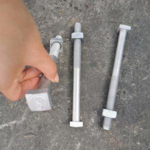 Buy cheap 1/2" Galvanized Steel C1045 Square Head Machine Bolt from wholesalers