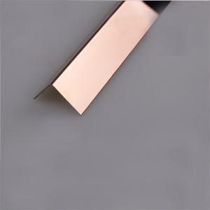 Buy cheap polished stainless steel angle trim brushed L shaped metal trim from wholesalers