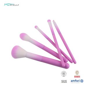 Buy cheap 5Pcs Purple 100% Synthetic Hair Makeup Brush Set With Plastic Handle from wholesalers