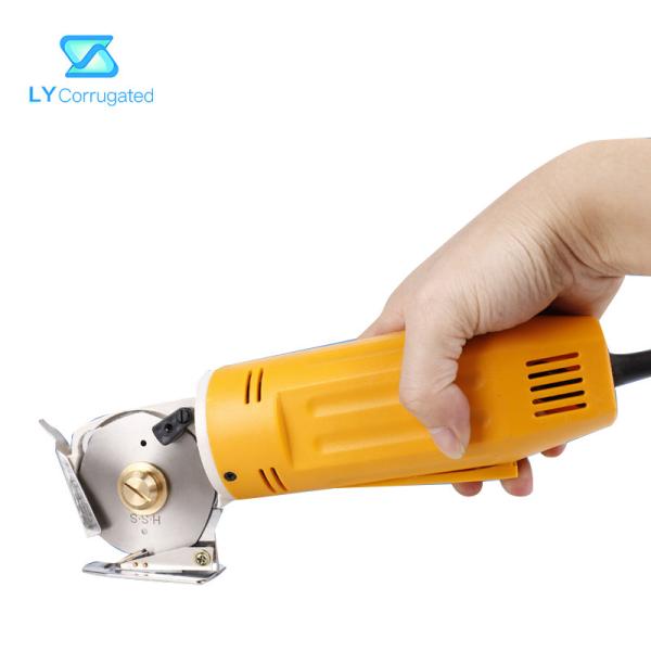 Yellow 170W Electric Fabric Scissors Round Cutting Blade Portable Textile