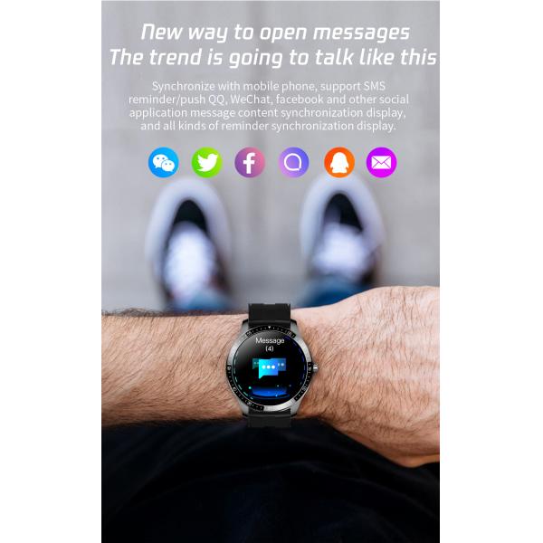 IP68 Silicone Smart Watch , 240*240 Smart Ecg Temperature Bracelet