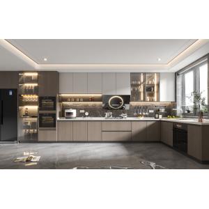 Buy cheap Modern MDF Kitchen Cabinet with High Gloss Lacquer Finish from wholesalers