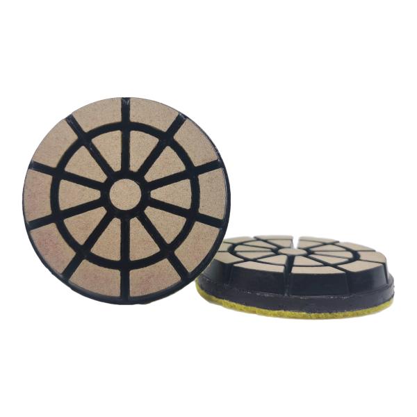 Buy cheap 4 Inch ceramic bond transitional pucks & discs for concrete scratch removal from metal to resins. from wholesalers