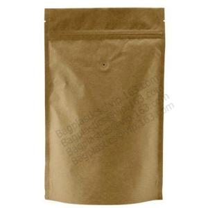 Buy cheap 100% Food Grade Customized Recyclable Eco Zipper Eight Side Sealed Biodegradable Paper Bag For Food Packing, Brown kraft from wholesalers