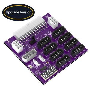 Computer Power Supply ATX 24Pin to 8 x IDE Molex 4Pin and 2 ATX 6Pin Power