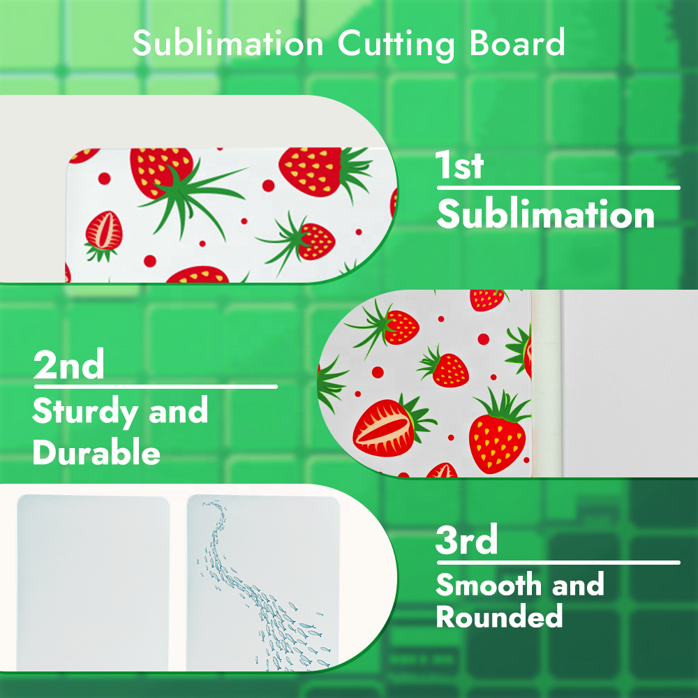 Buy cheap 10*8 Inch Plastic PBT Blank Sublimation Cutting Board Custom Rectangle Sublimation Chopping Board from wholesalers