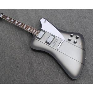 Buy cheap Lines up silver top Firebird Electric Guitar set-in neck style firebird custom guitar black edges firebird from wholesalers