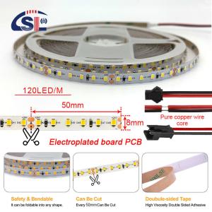 8mm 120leds 4000k Electroplate SMD2835 Led Strip Light for Customized Indoor