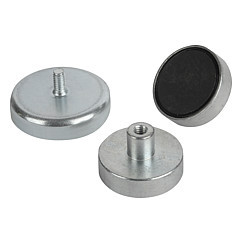 Buy cheap Ceramic Ferrite Pot Magnets with External Thread from wholesalers