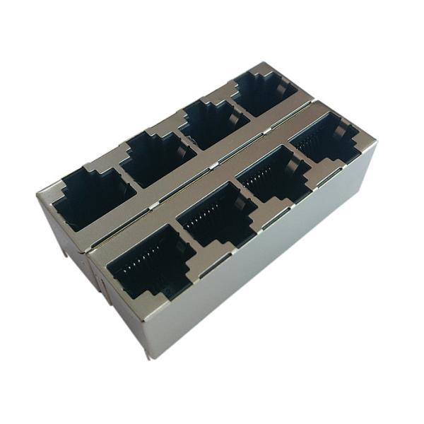Buy cheap 2x4 Vertical Mounting Stacked 8P8C RJ45 Jack 180 Degree THT Solder from wholesalers