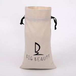 Buy cheap Slim Canvas Drawstring Bags Bulk , Small Custom Canvas Drawstring Bags from wholesalers