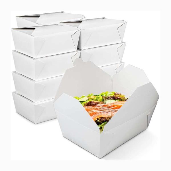 Buy cheap Rectangle Paper Takeaway Food Containers In Brown/White/Customized from wholesalers
