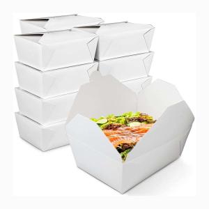 Buy cheap Rectangle Paper Takeaway Food Containers In Brown/White/Customized from wholesalers