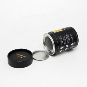 Buy cheap Biodegradable Foil Inner Paper Tube Can Packaging With Metal Cover from wholesalers