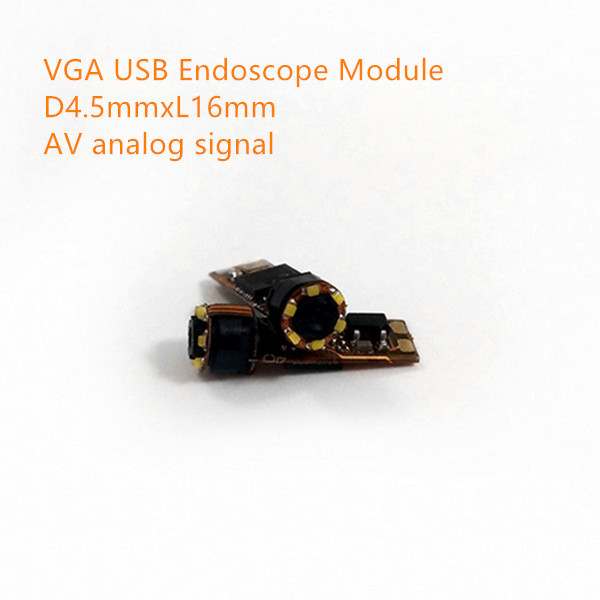 VGA 0.3MP AV endoscope video camera module AV Signal 25fps APL DC3.3V D4