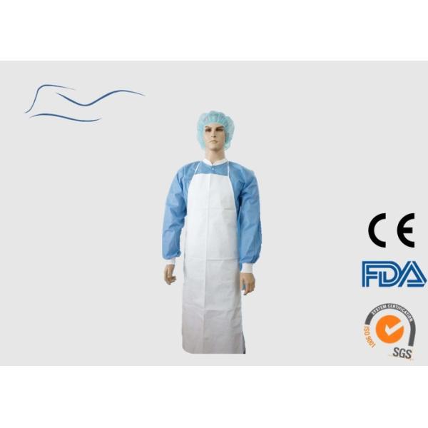 Buy cheap Microporous Disposable Plastic Aprons Chemical Resisitant White Color from wholesalers