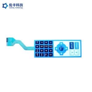 PET Tactile Keypad Waterproof Membrane Keypad with ZIF Connector