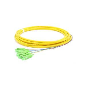 Buy cheap SC APC Pre-terminated Breakout 0.9mm Optical Fiber Pigtail 6 Fibers OS2 G652D 5m PVC Yellow Patch Cable from wholesalers