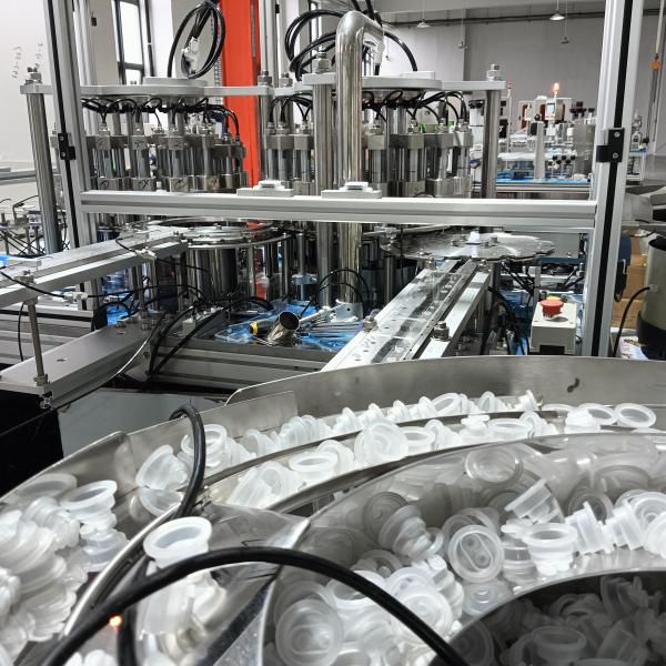 Mechanical Double-folding Lid Automated Assembly Machine High Capacity Connected